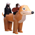 New Adult Sausage Dog Double Dog Inflatable Clothing Festival Party Funny Stage Performance Creative Dress Up
