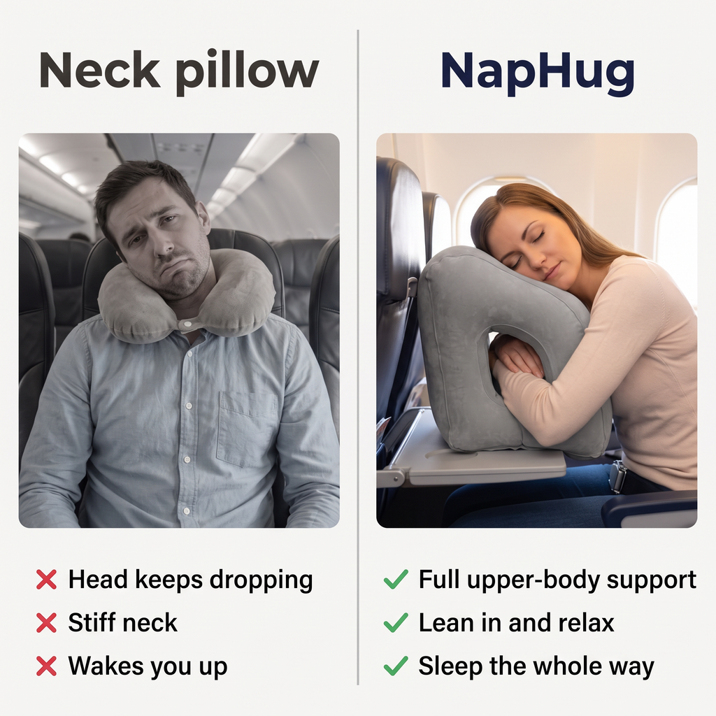 Neck pillow compared with NapHug